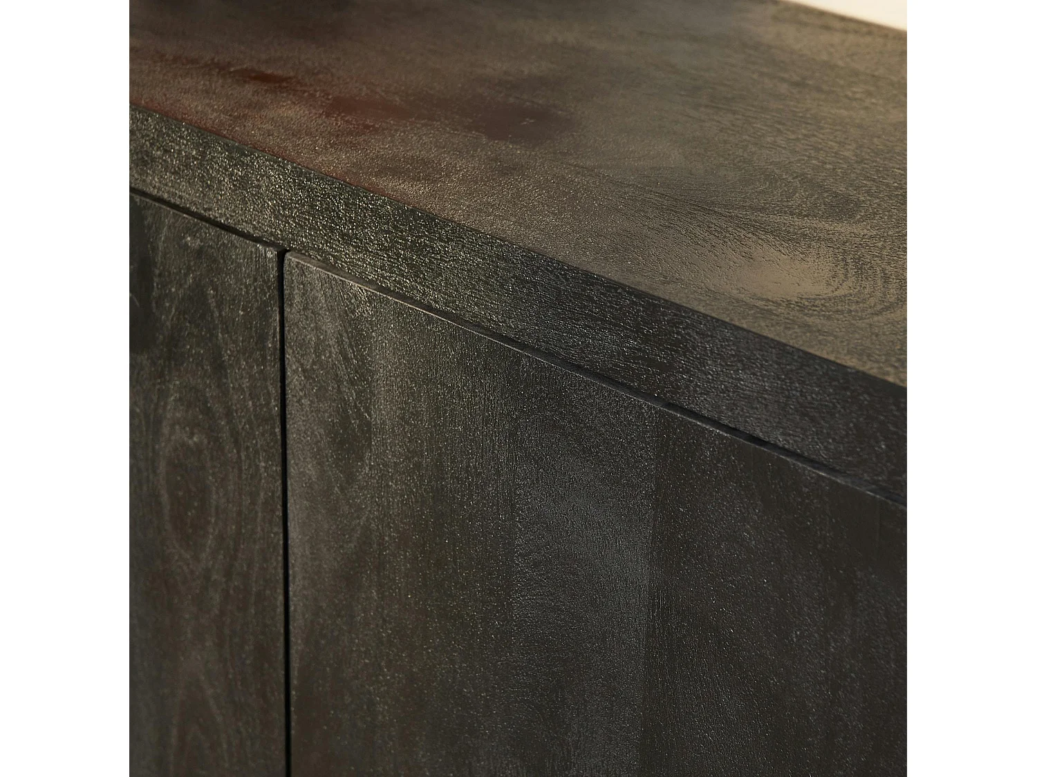 Buffet bois noir 3 portes style minimaliste MONTARO