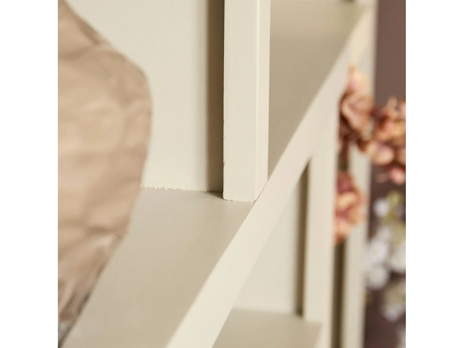 Grande bibliothèque bois sable style minimaliste MONTARO