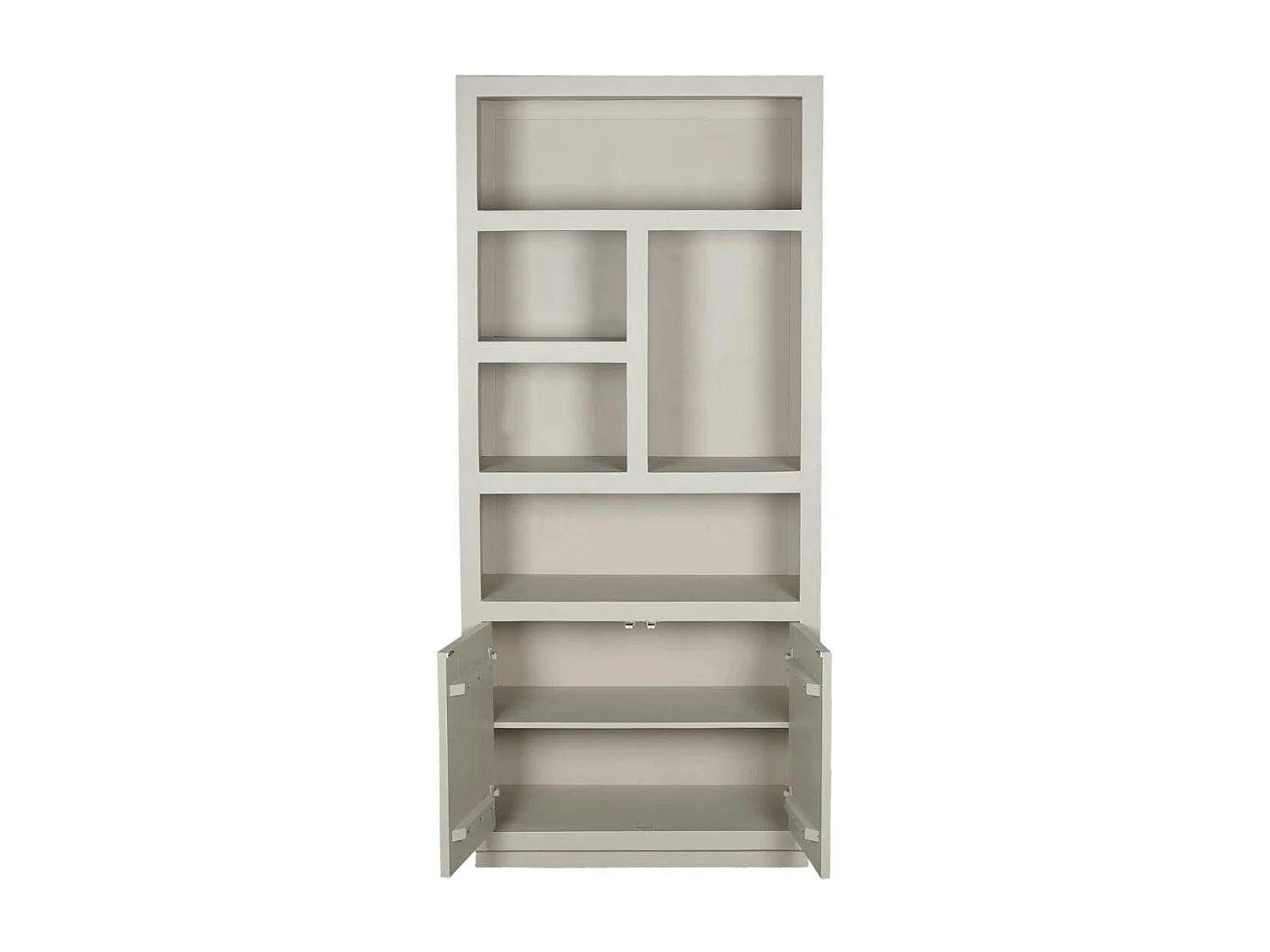 Bibliothèque haute bois sable 2 portes MONTARO