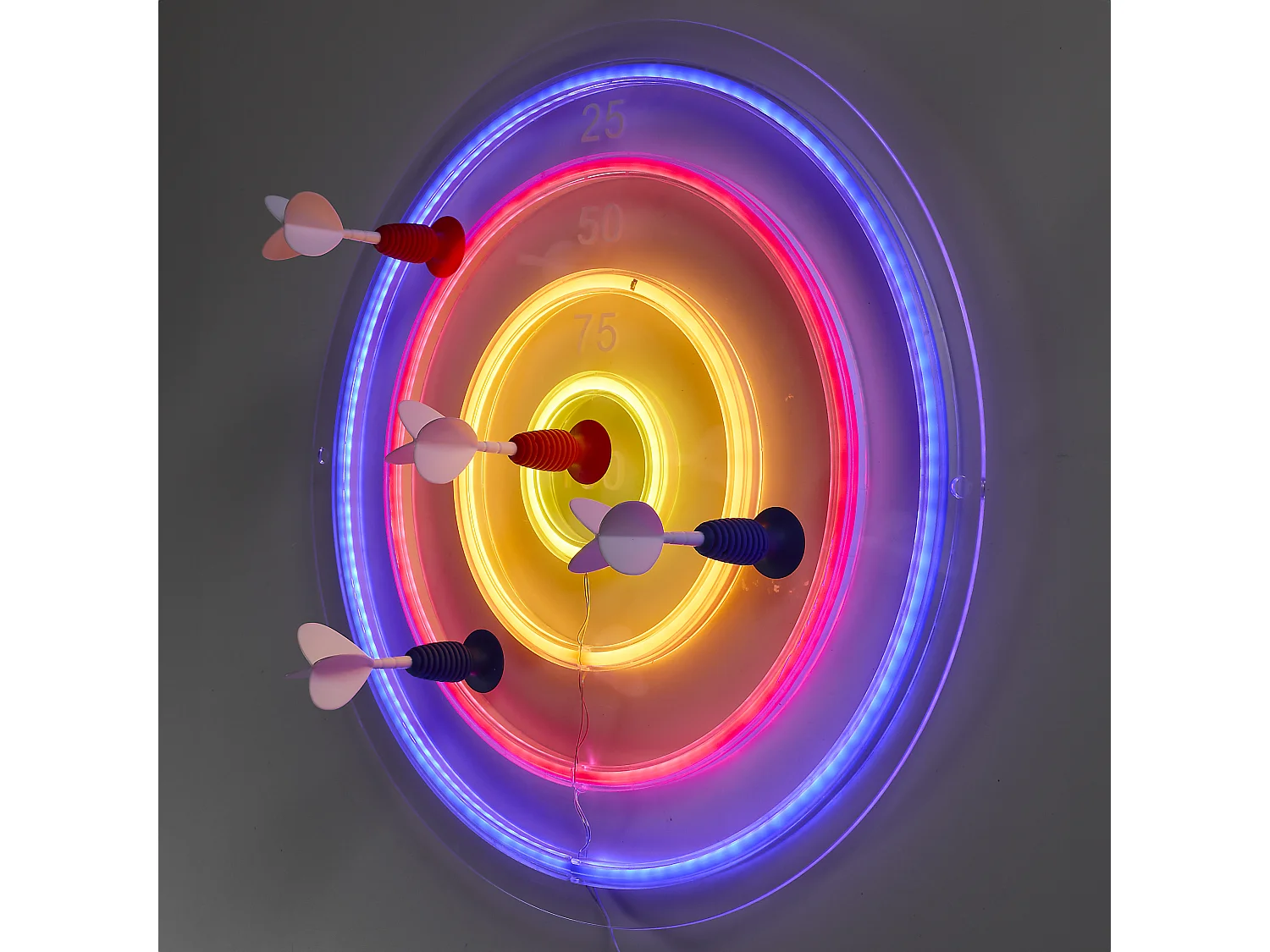 Lampe  Led Effet Neon Cible Usb M6 Bleu, Rouge, Jaune