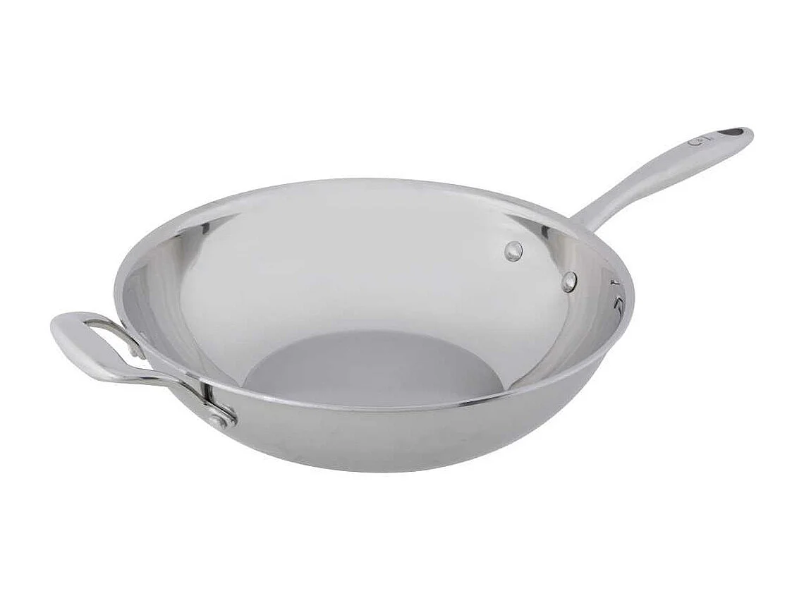Wok COSY & TRENDY Classic inox 30 cm, alle warmtebronnen inclusief inductie, ingekapselde aluminium bodem