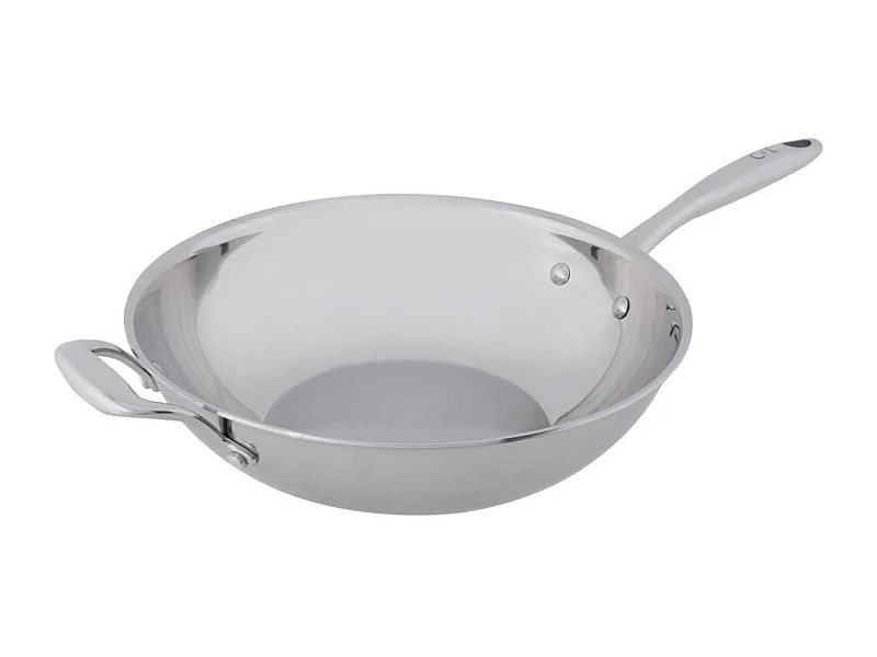 Wok COSY & TRENDY Classic inox 30 cm, alle warmtebronnen inclusief inductie, ingekapselde aluminium bodem