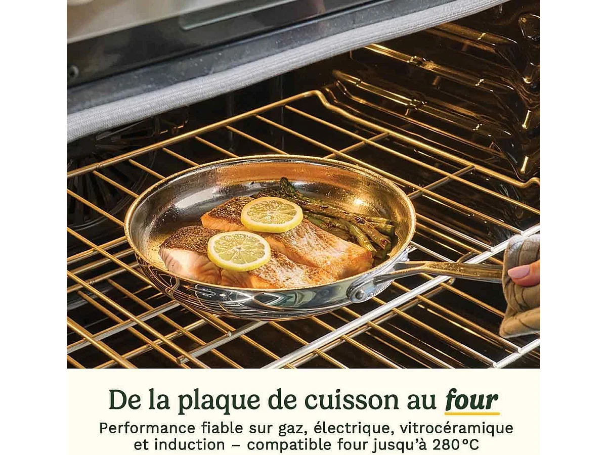 Batterie de cuisine - Tous feux dont induction - CUISINART - 77-11G - Acier inoxydable - 11 pieces