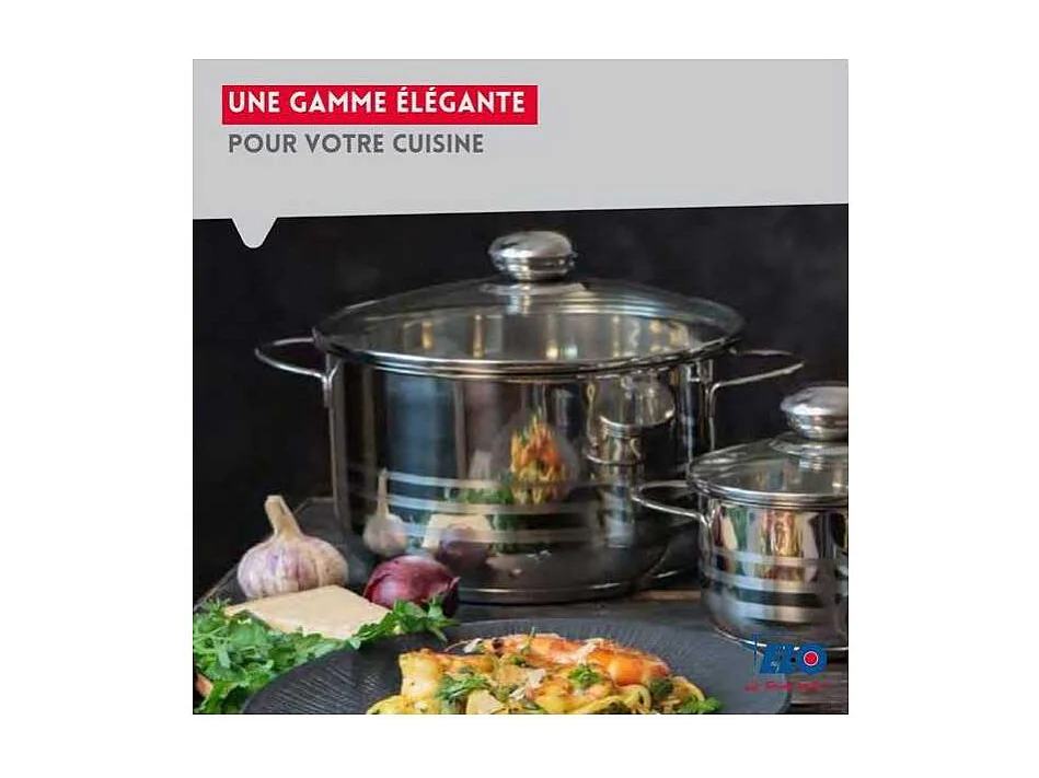 Set aus 2 Edelstahltöpfen Ohne PFAS 12 und 14 cm Elo Glänzend - Für Alle Herdarten Geeignet, Antihaftbeschichtet, Langlebig