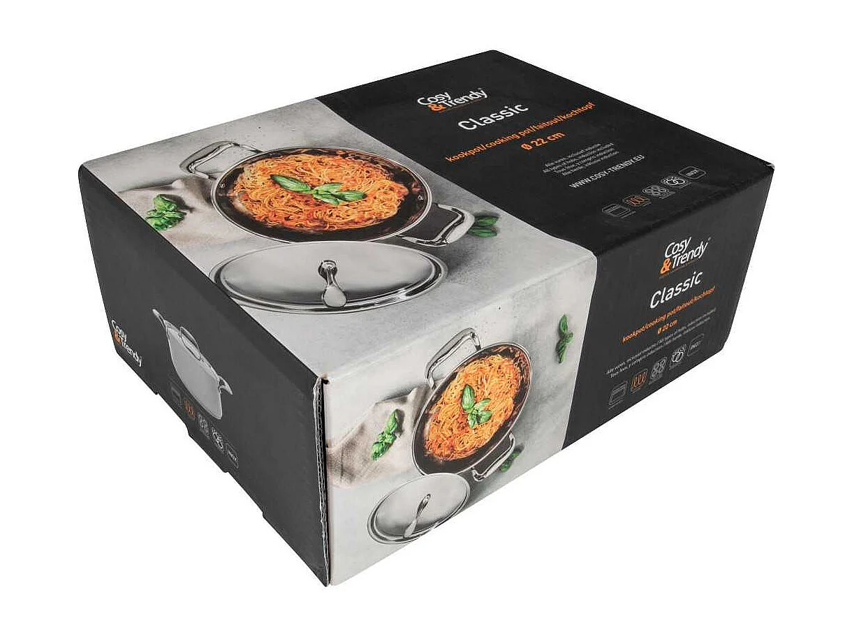 Edelstahltopf 22 cm 4,18 L Cosy & Trendy Classic, für alle Herdarten inklusive Induktion, Kapselboden aus Aluminium