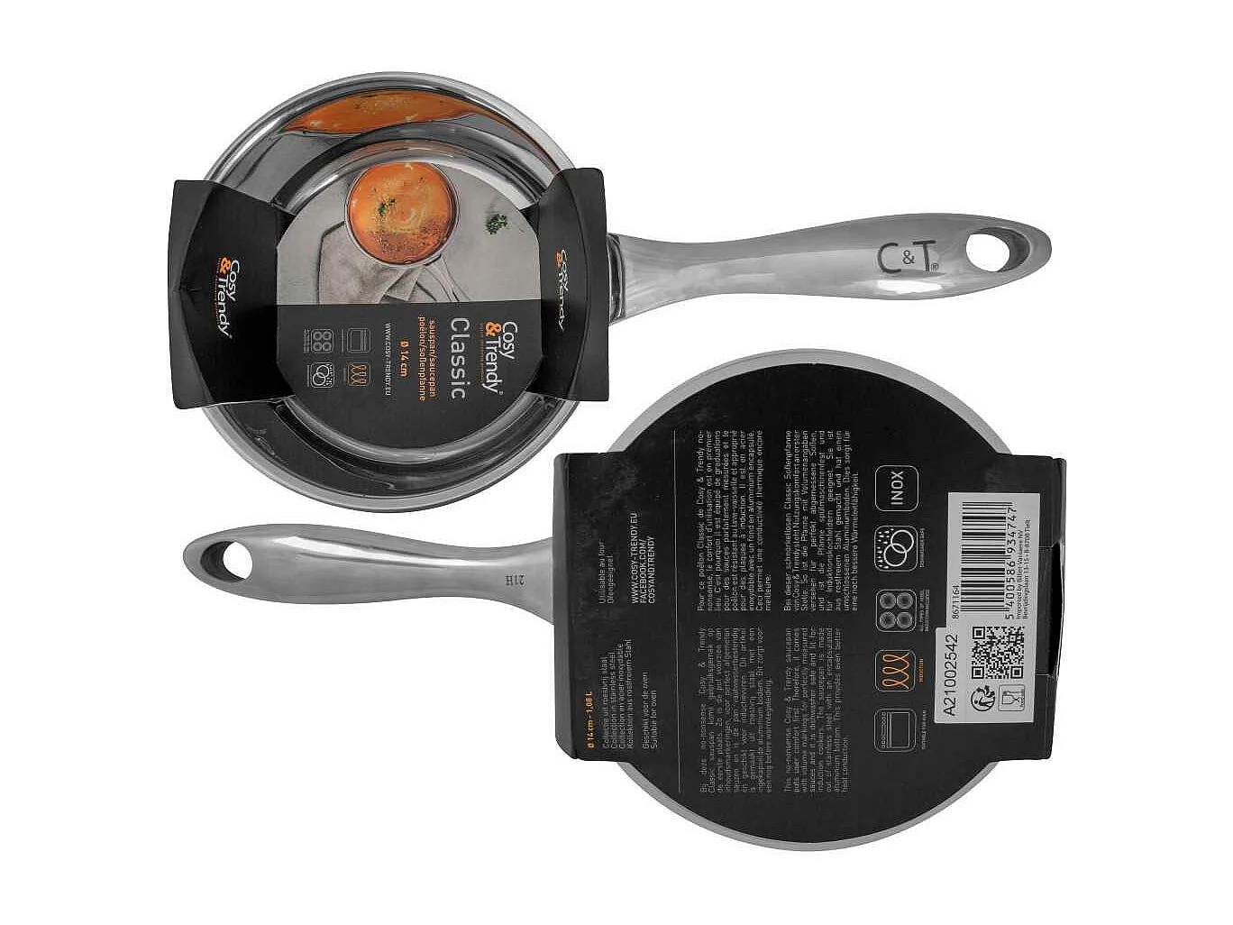 Casserole - COSY & TRENDY - CLASSIC - Acier inoxydable - Ø14 cm - 1,08 L - Tous feux dont induction