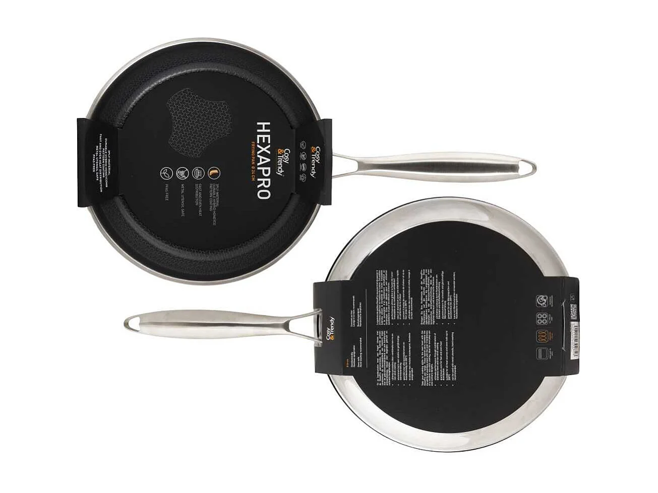 Poele - COSY & TRENDY - HEXAPRO - Acier inoxydable - Ø24 cm - Anti-adhésive - Tous feux dont induction