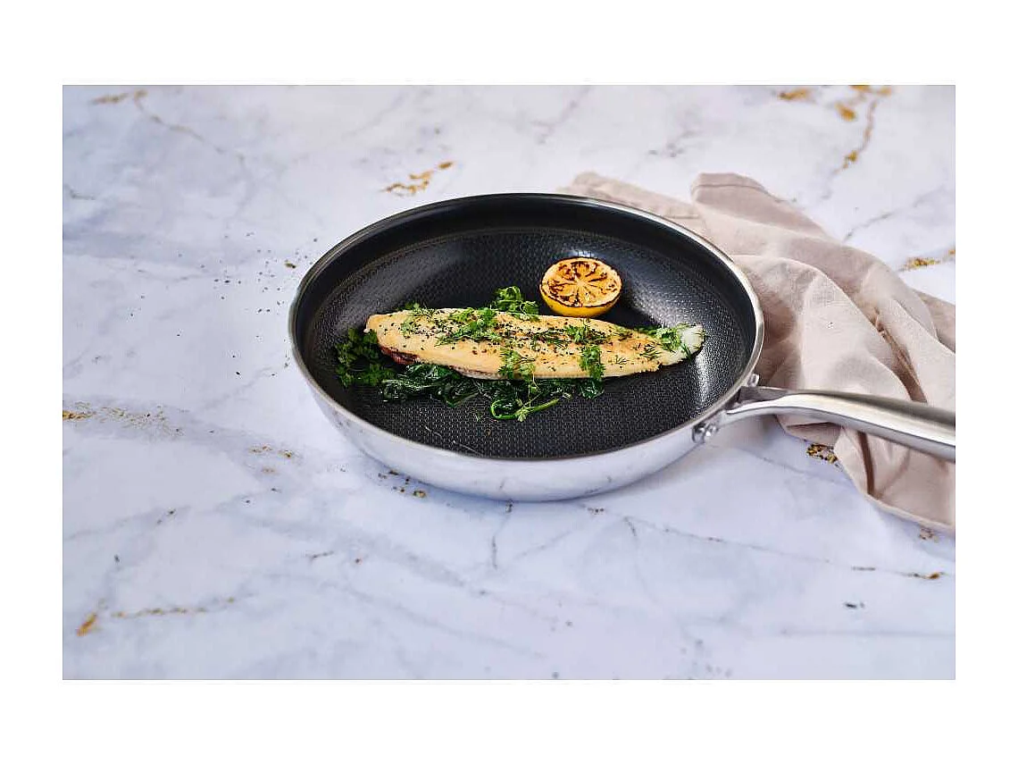 Poele - COSY & TRENDY - HEXAPRO - Acier inoxydable - Ø28 cm - Anti-adhésive - Tous feux dont induction