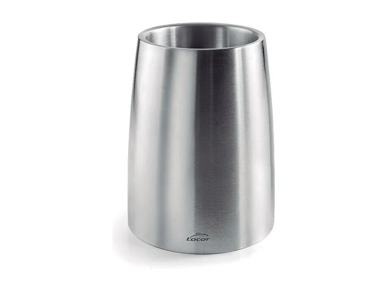 Seau à Champagne Isotherme Inox 18/10 Double Paroi 15,3x18,8 cm - Maintien Frais Sans Glace - Lacor
