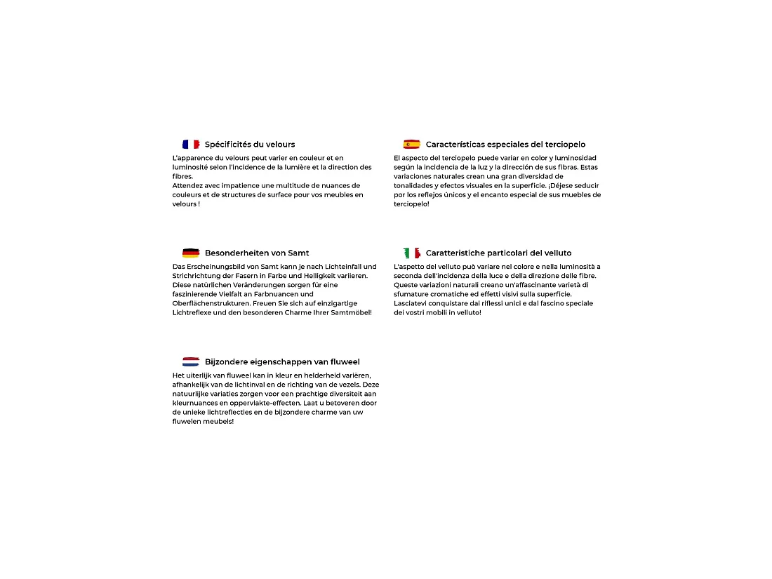 Canapé d'angle réversible KOLIRI bleu – Canapé design en velours capitonné avec pouf assorti