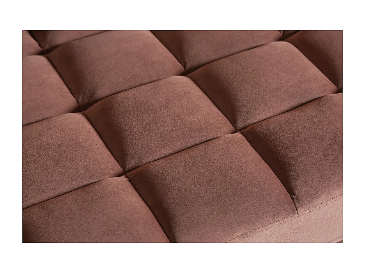 Canapé KOLIRI 3 places rose poudré – Canapé design en velours avec structure en bois massif