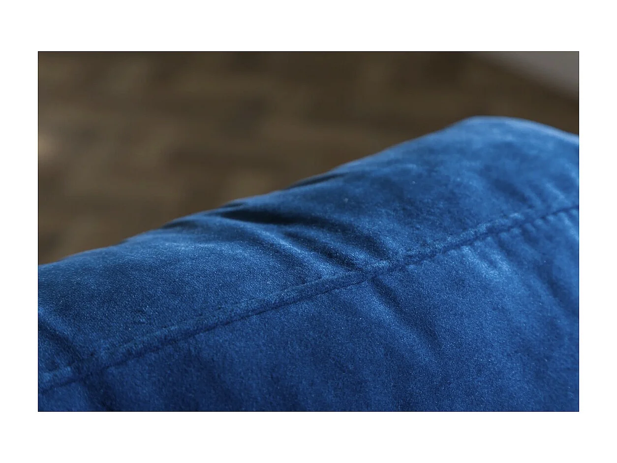 Canapé KOLIRI 3 places bleu – Canapé design en velours avec structure en bois massif