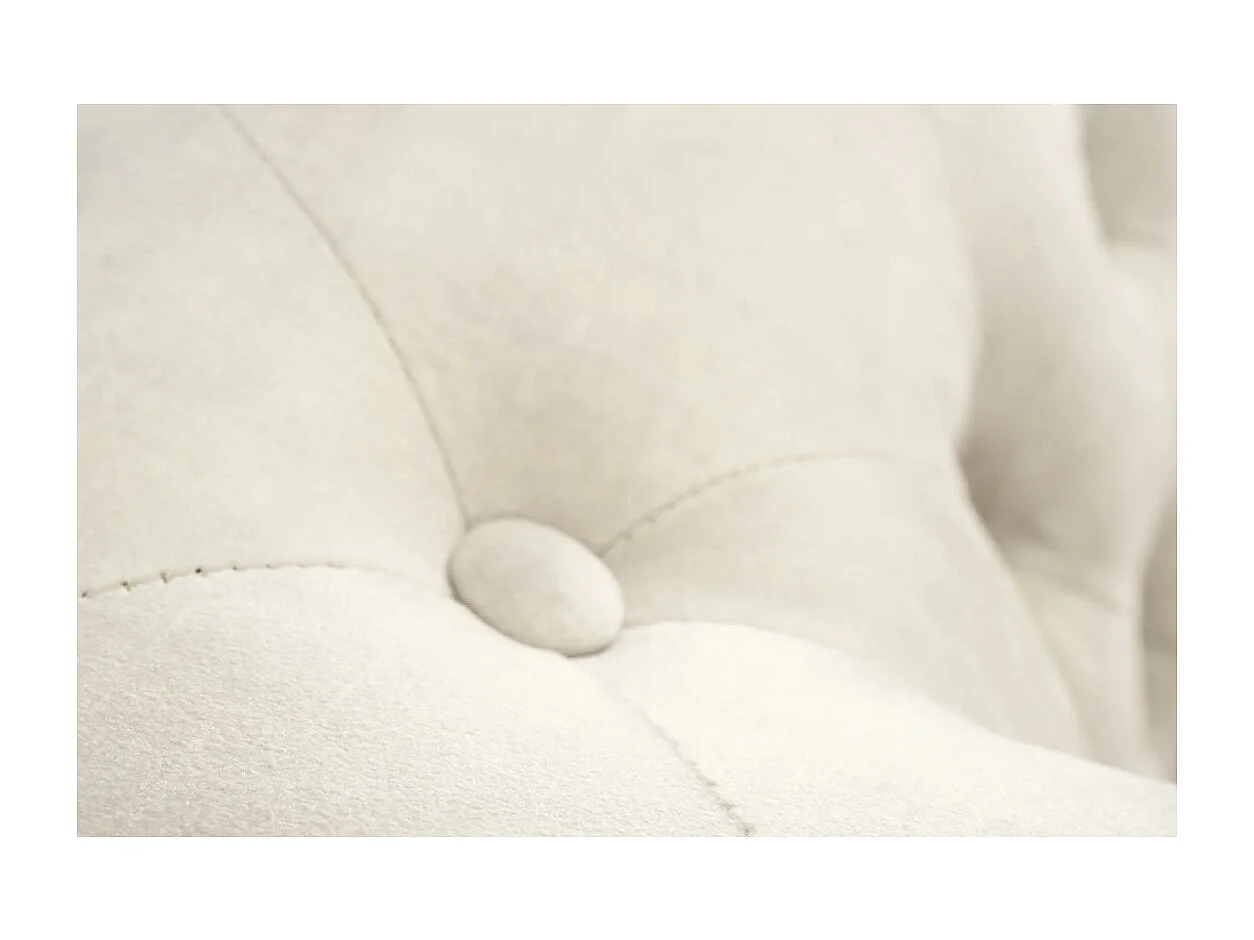 Canapé droit EDGAR – Blanc champagne – 2 places – Style baroque