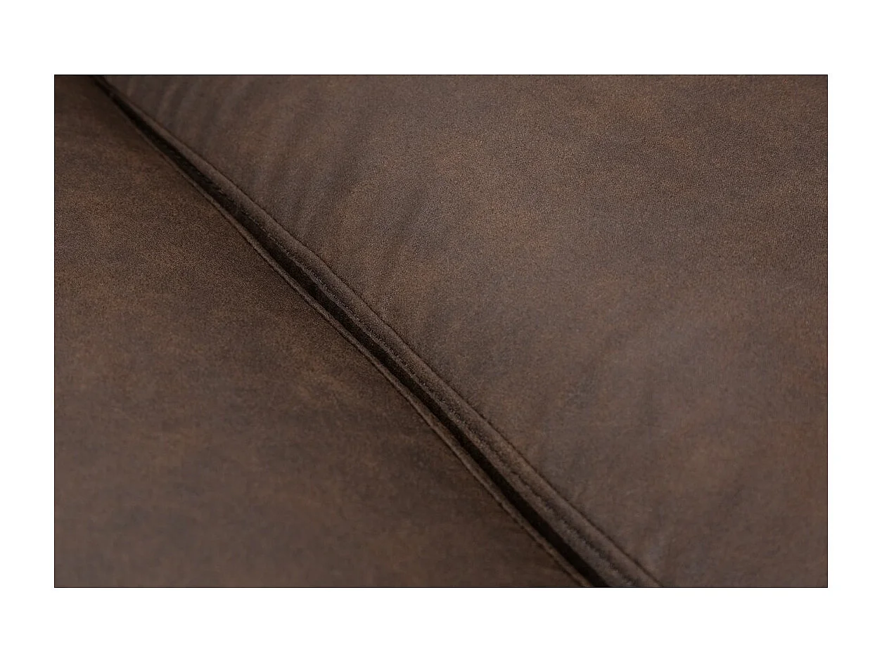 Canapé droit EDGAR – Marron chocolat – 3 places – Style baroque