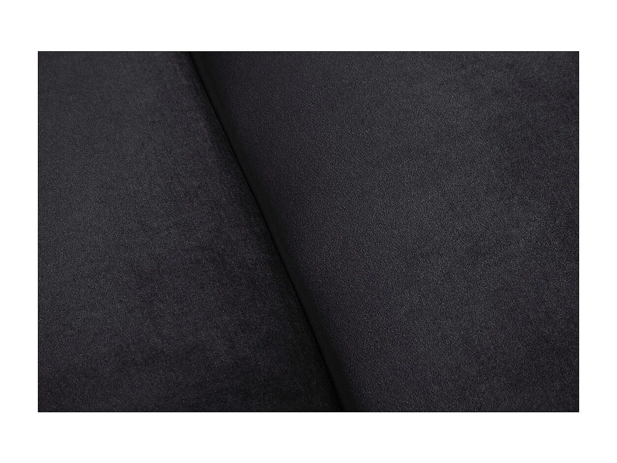 Canapé droit EDGAR – Noir – 3 places – Velours style baroque