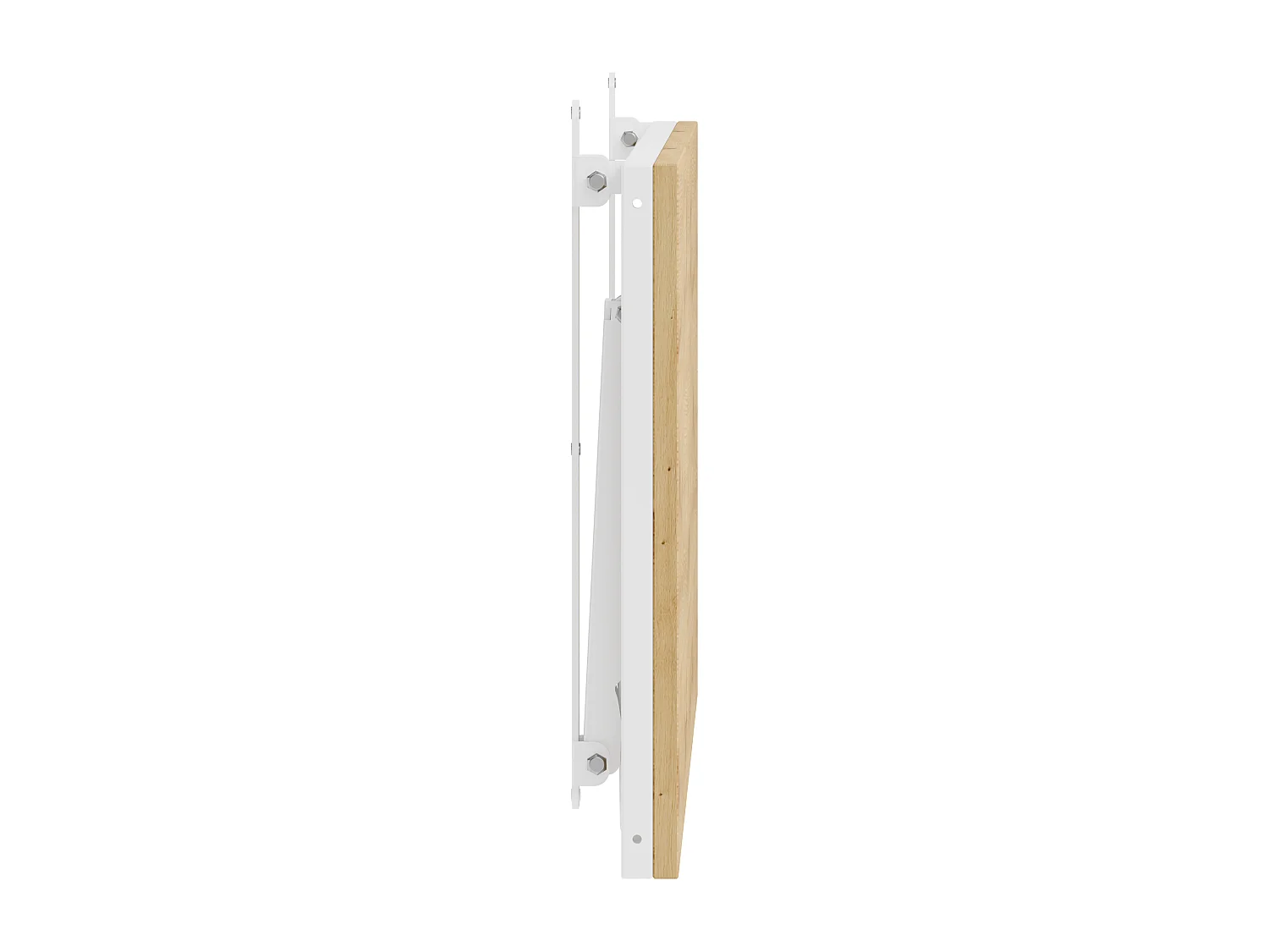 Bureau pliable pour lit escamotable 140 x 200 cm – Coloris : Naturel et blanc – RAPILI