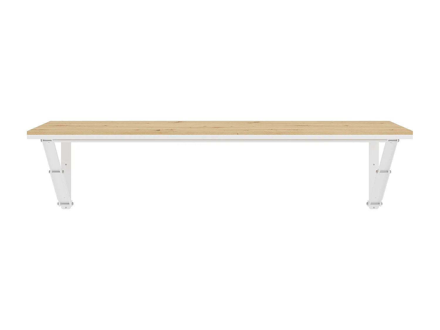 Bureau pliable pour lit escamotable 140 x 200 cm – Coloris : Naturel et blanc – RAPILI