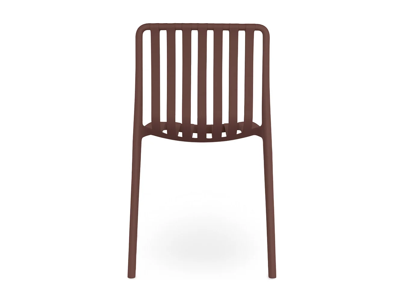 Chaise d'extérieur Iside en plastique résistant, modèle confort haut de gamme, marron