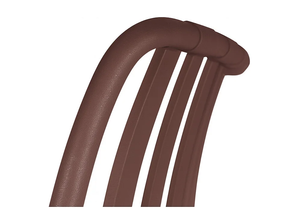 Chaise d'extérieur Iside en plastique résistant, modèle confort haut de gamme, marron