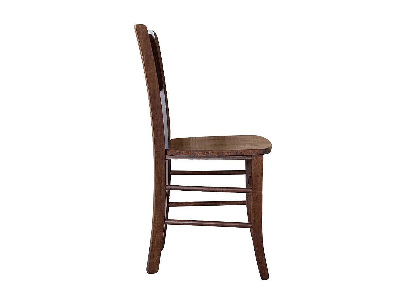 Chaise Amelia en noyer foncé avec assise en bois massif x 2