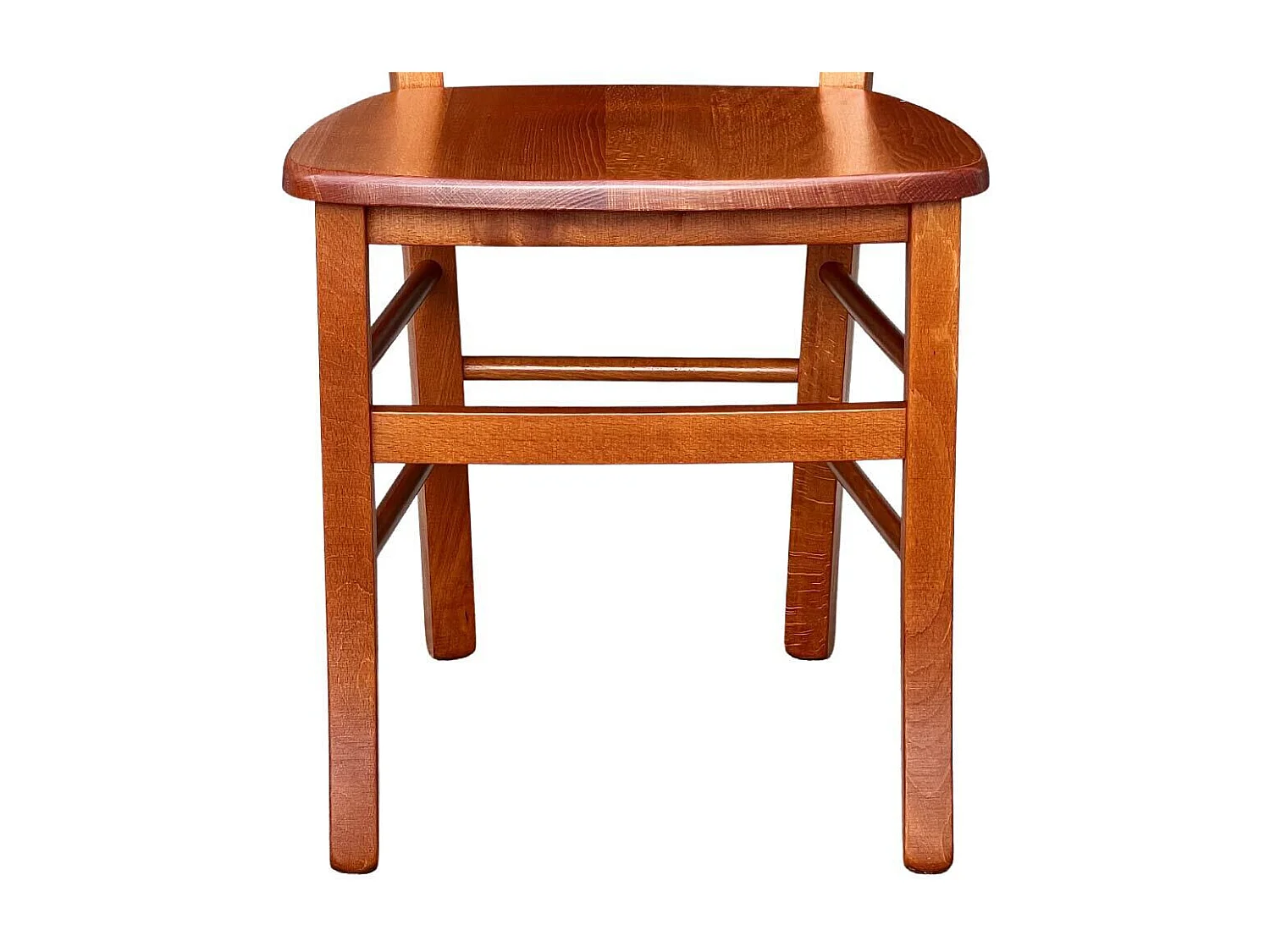 Chaise Amelia en bois de cerisier avec assise en bois massif x 2