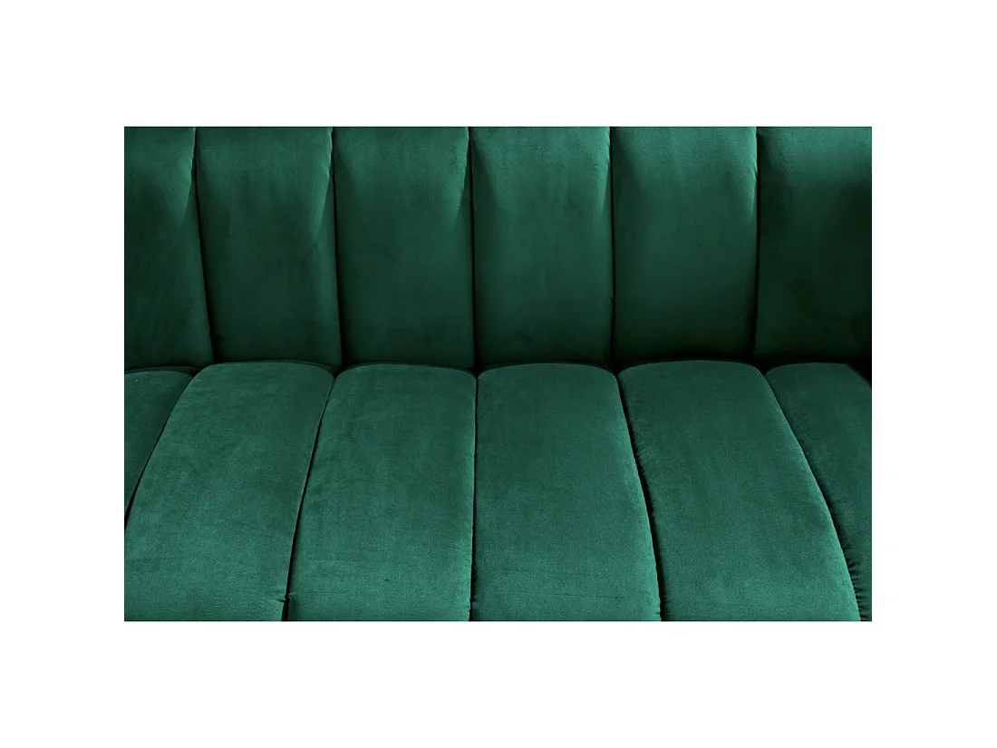 Canapé 2 places en velours vert 165x80x90 cm NORA
