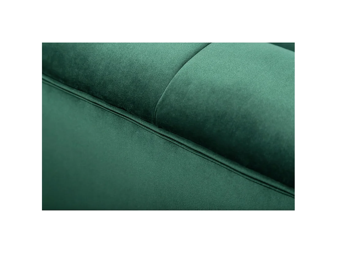 Canapé 2 places en velours vert 225x80x90 cm NORA