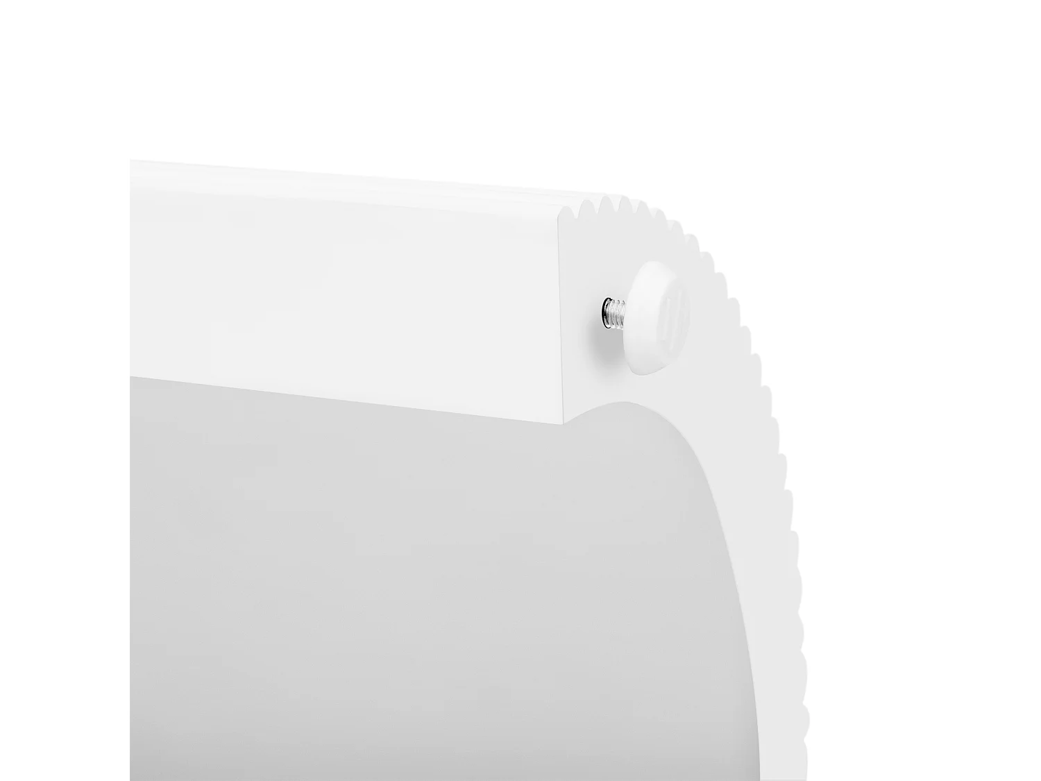 Table console 120x33x76cm - avec 2 tiroirs - Coins arrondis - MDF - Blanc