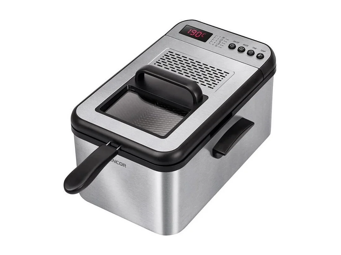 Friteuse électrique - Sencor - SFR 8200SS - 2200 W - 3,2 L - Noir/Acier Inoxydable