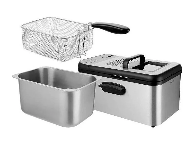 Friteuse électrique - Sencor - SFR 8200SS - 2200 W - 3,2 L - Noir/Acier Inoxydable