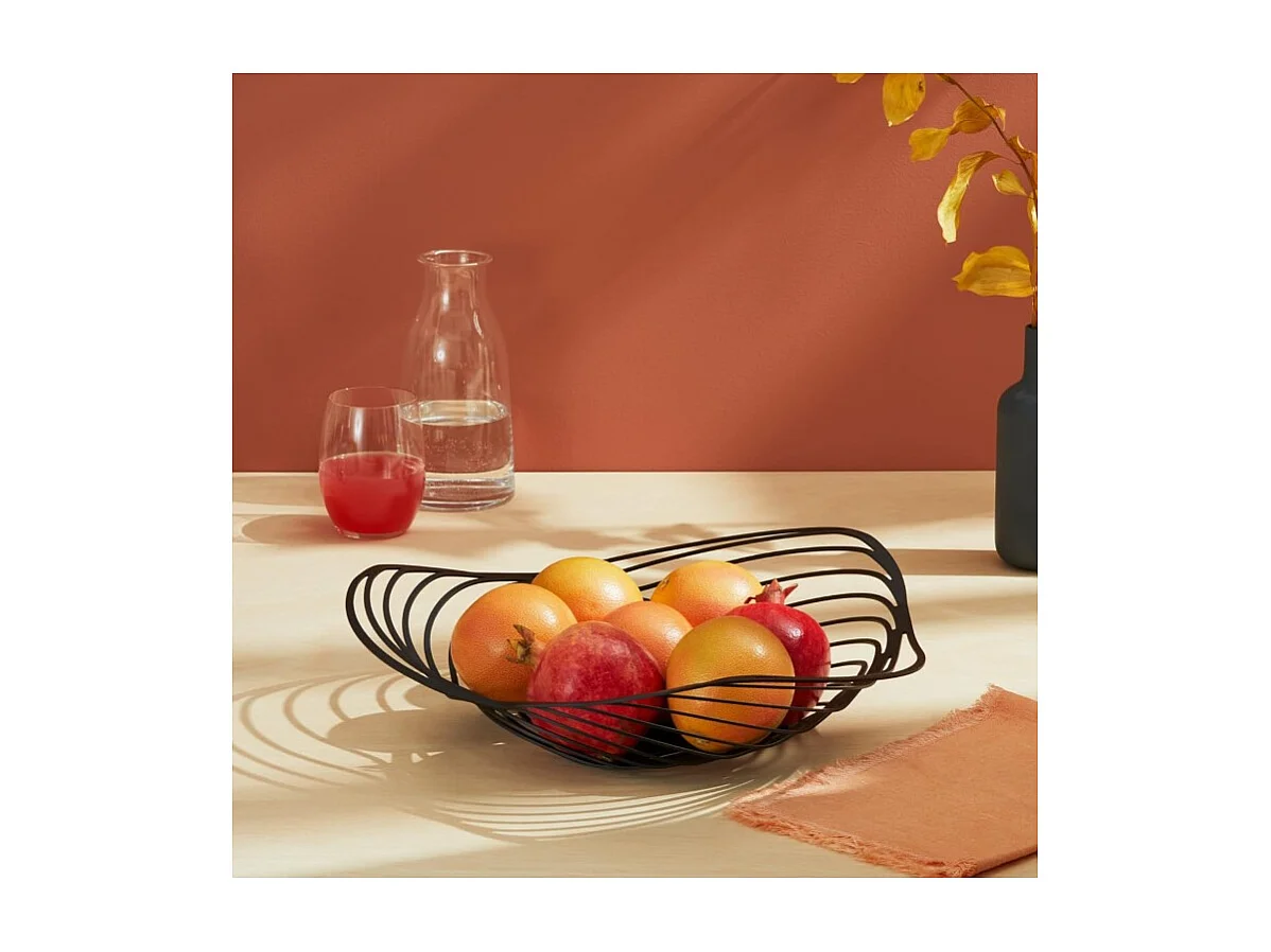 TRINITY, centre de table en métal noir, Alessi