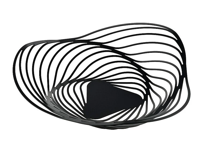 TRINITY, centre de table en métal noir, Alessi