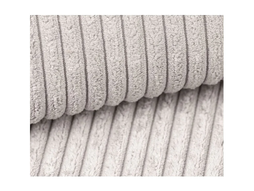 Canapé d'angle AMIR convertible et réversible velours côtelé beige 4 places