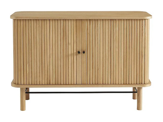 Buffet ERNEST plateau placage frêne portes tambour 110cm