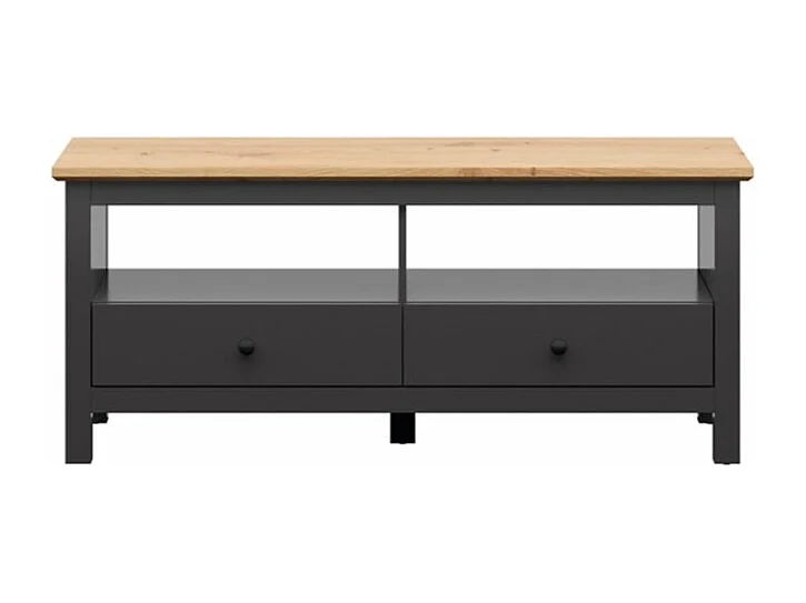 Meuble TV HESEN effet chêne et anthracite 137cm