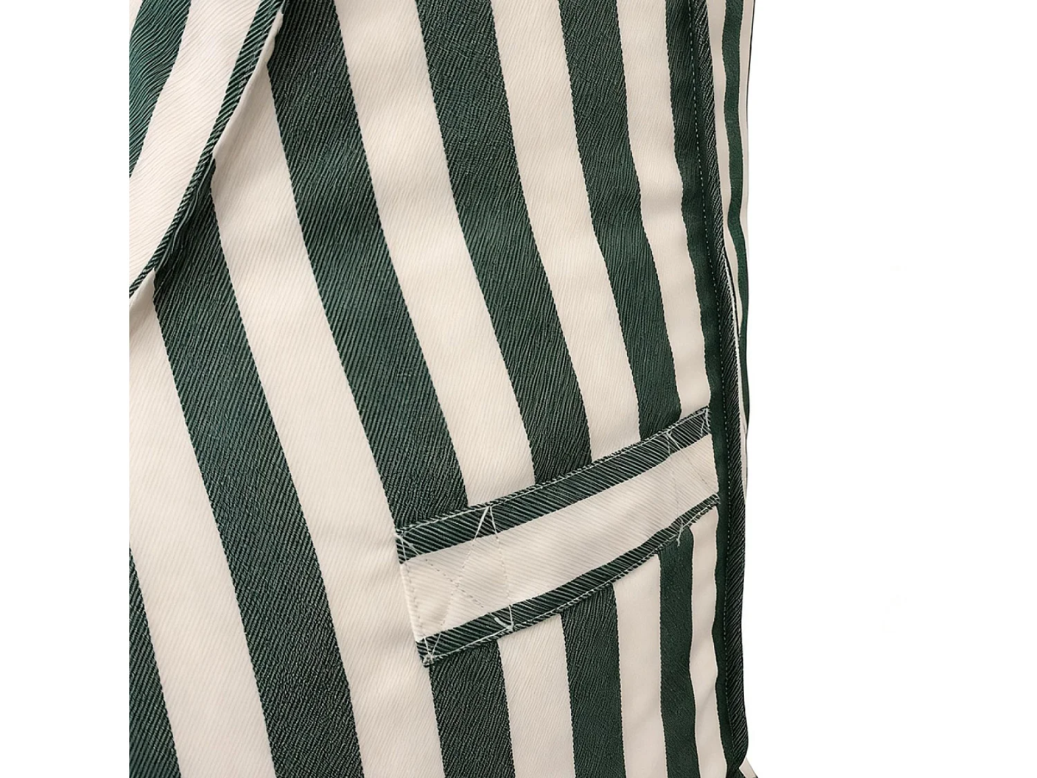 Ensemble de poufs d’extérieur rayés vert déperlant POSITANO