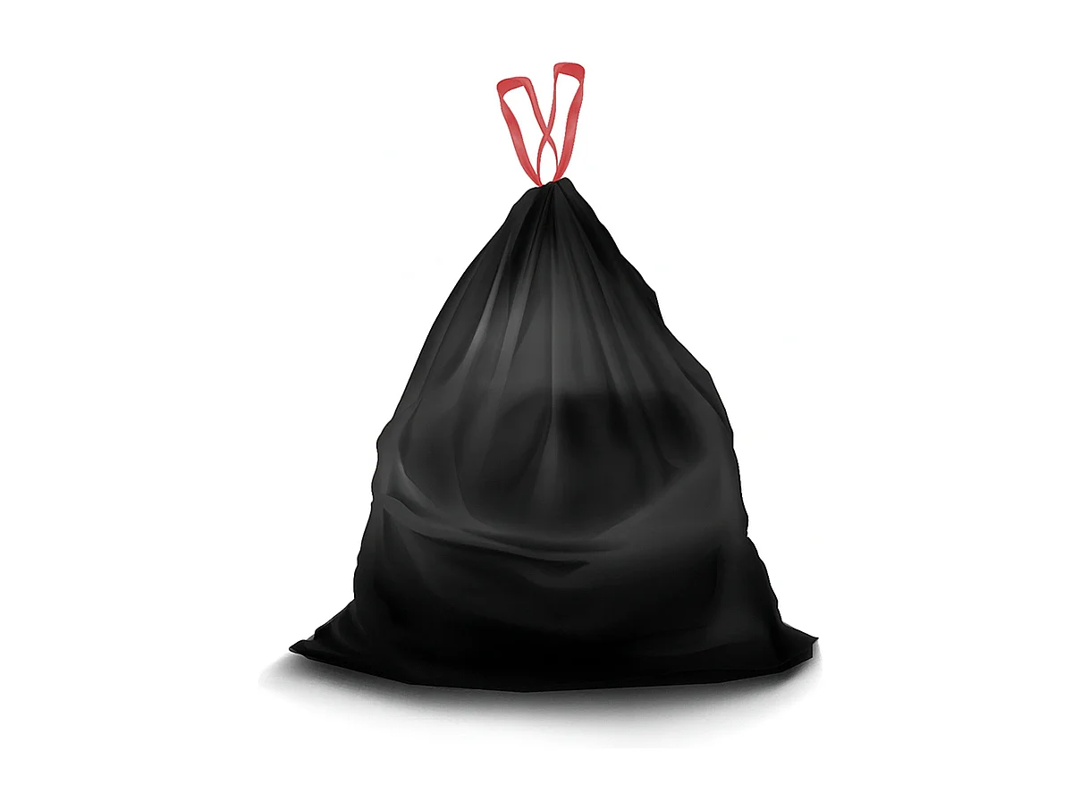 Lot de 100 sacs de 130 litres (10 rouleaux de 10 sacs) avec Liens Coulissants