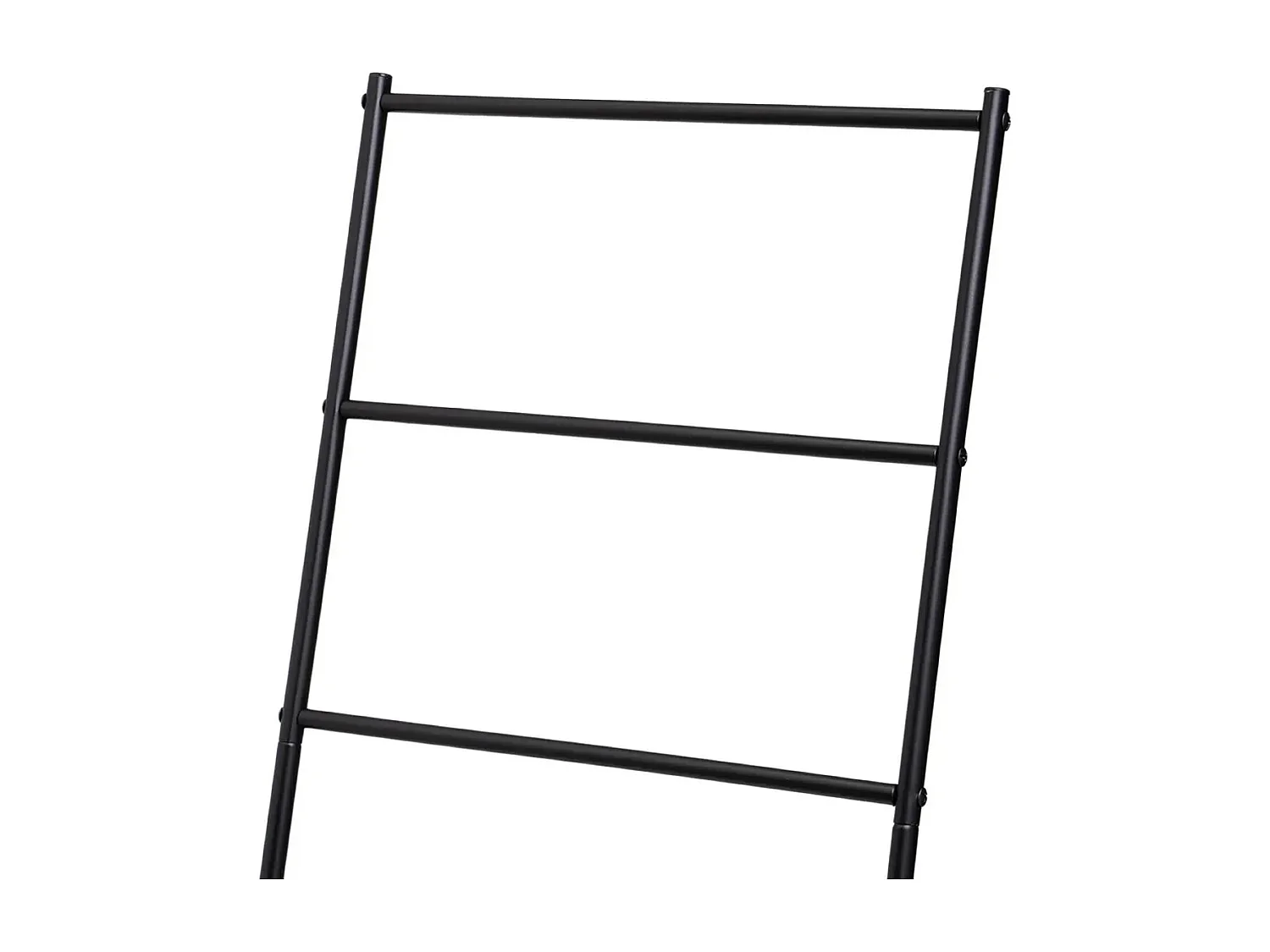 Porte-serviettes valet avec 3 barres et étagère en Bambou coloris naturel et noir - Longueur 51 x Profondeur 31 x Hauteur 85 cm