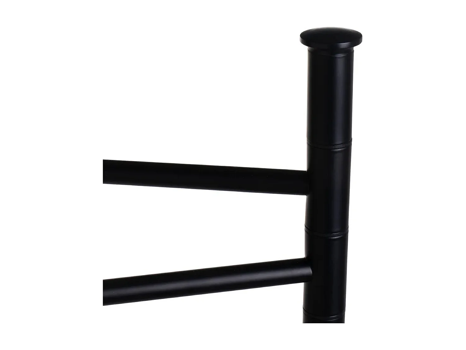 Porte-serviette portant sur base ronde avec 3 barres en métal Noir - Longueur 42 X diamètre 22 X Hauteur 85 cm