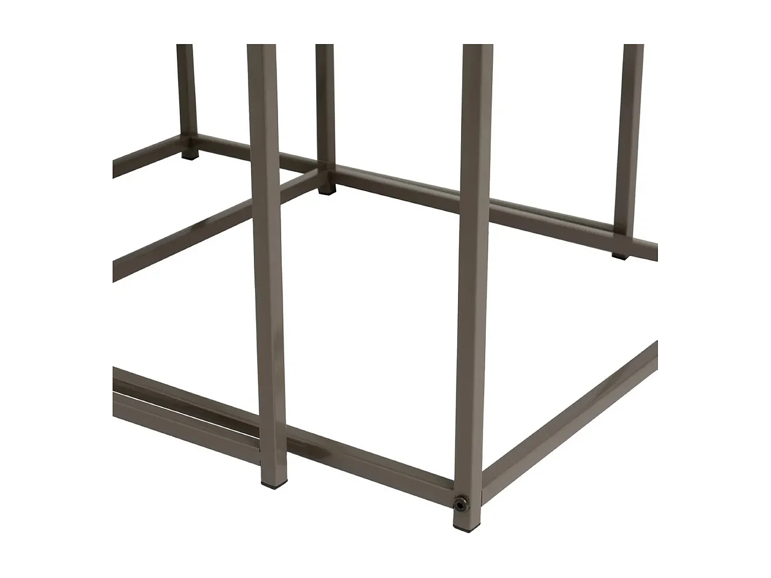 Lot de 2 Table d'appoint carré  avec structure en métal noir,coloris bois naturel -Longueur 50 x Largeur 50 x Hauteur 50 cm