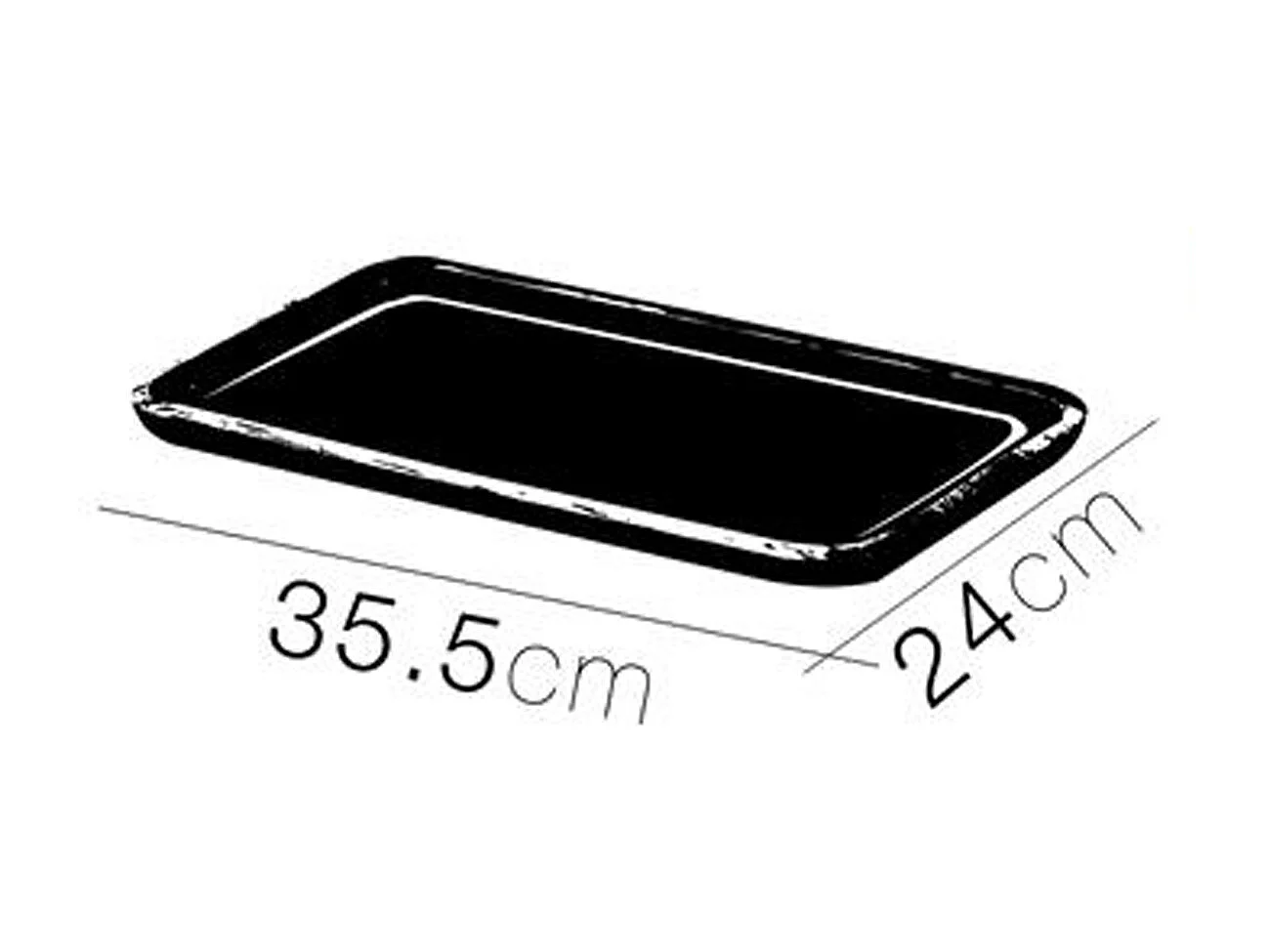 Lot de 3 plateaux de service rectangulaire effet bois clair - Longueur 35.5 x Largeur 24 cm