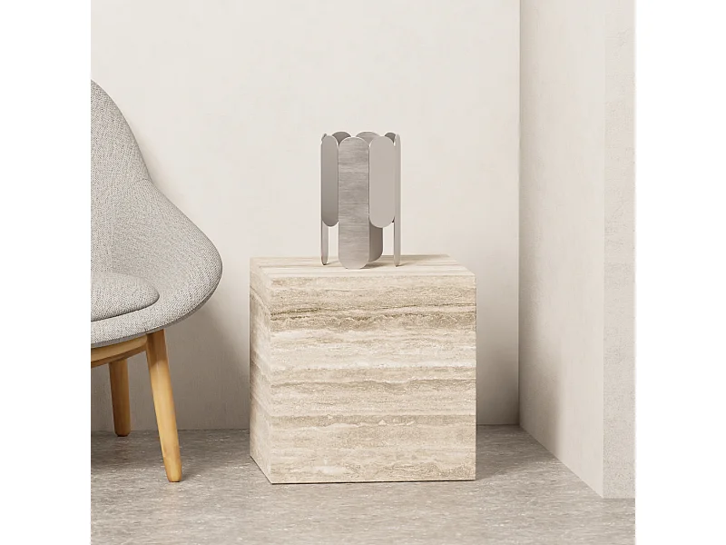 Beistelltisch aus Travertin – beige – Dove