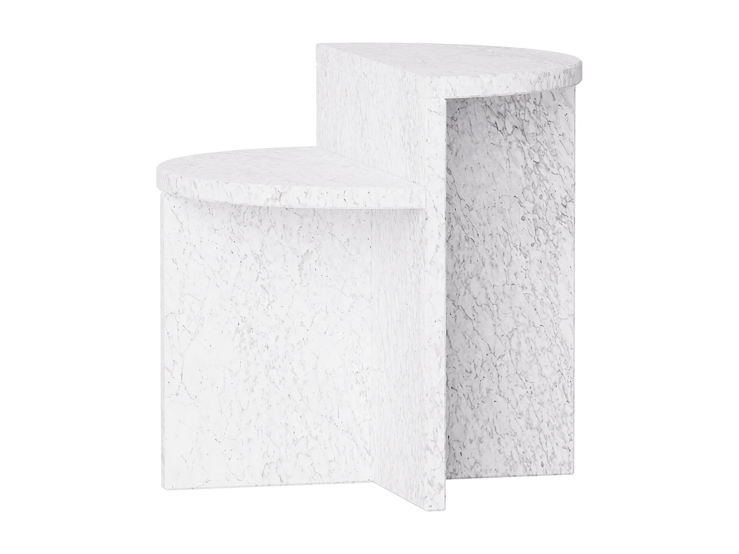 Beistelltisch aus Marmor – weiß – Swan