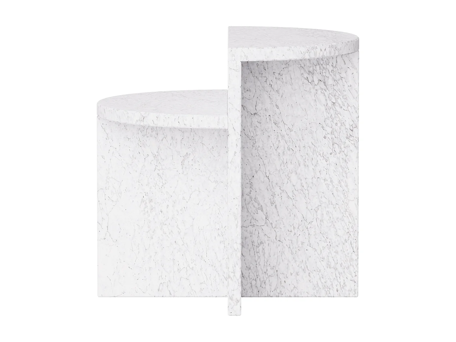 Beistelltisch aus Marmor – weiß – Swan