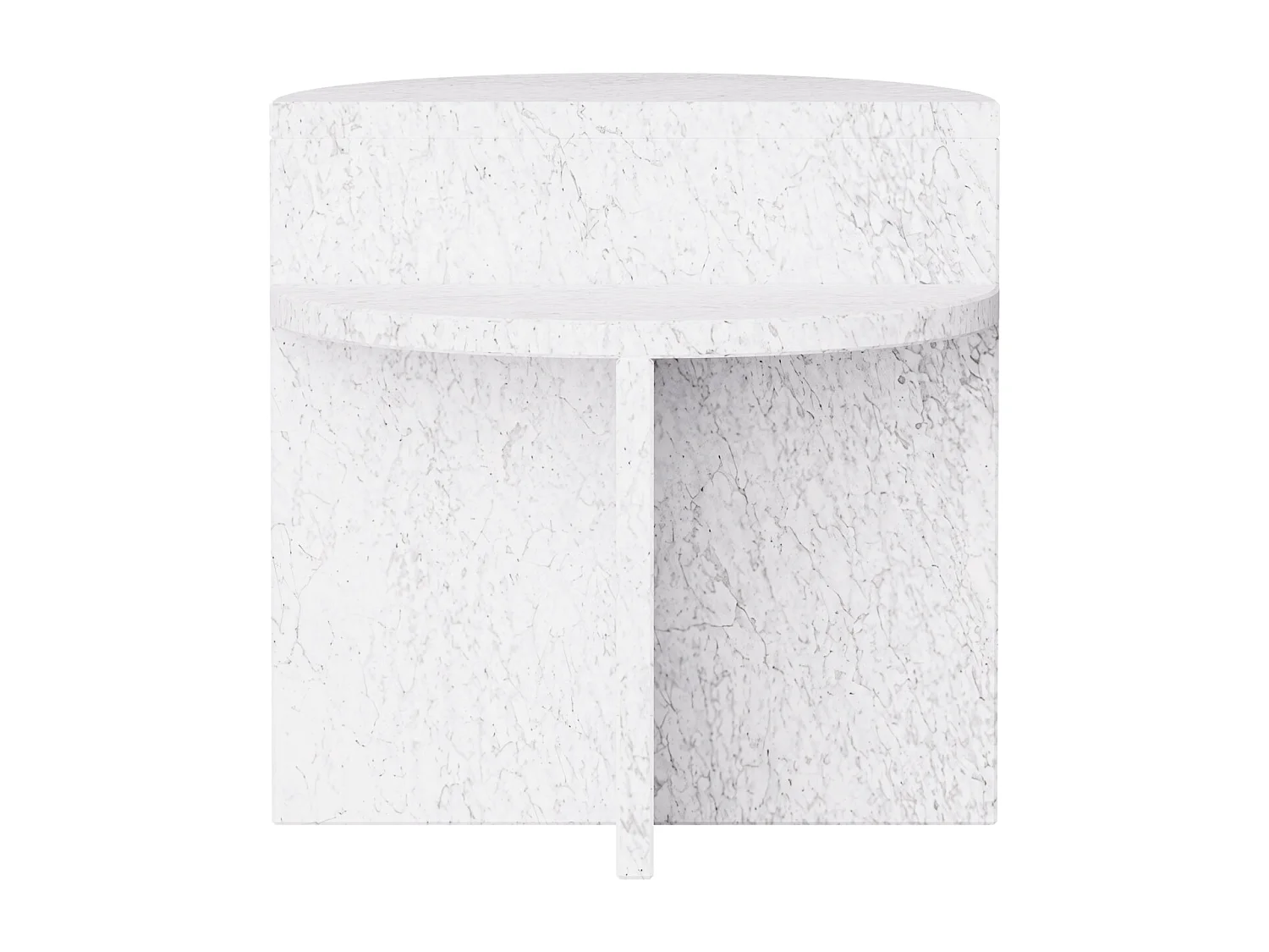 Beistelltisch aus Marmor – weiß – Swan
