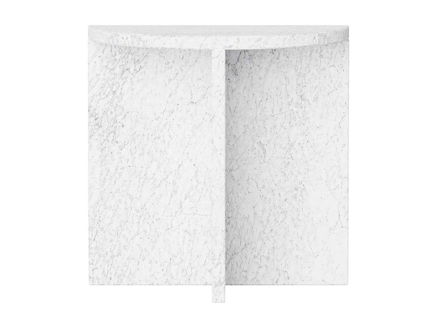 Beistelltisch aus Marmor – weiß – Swan