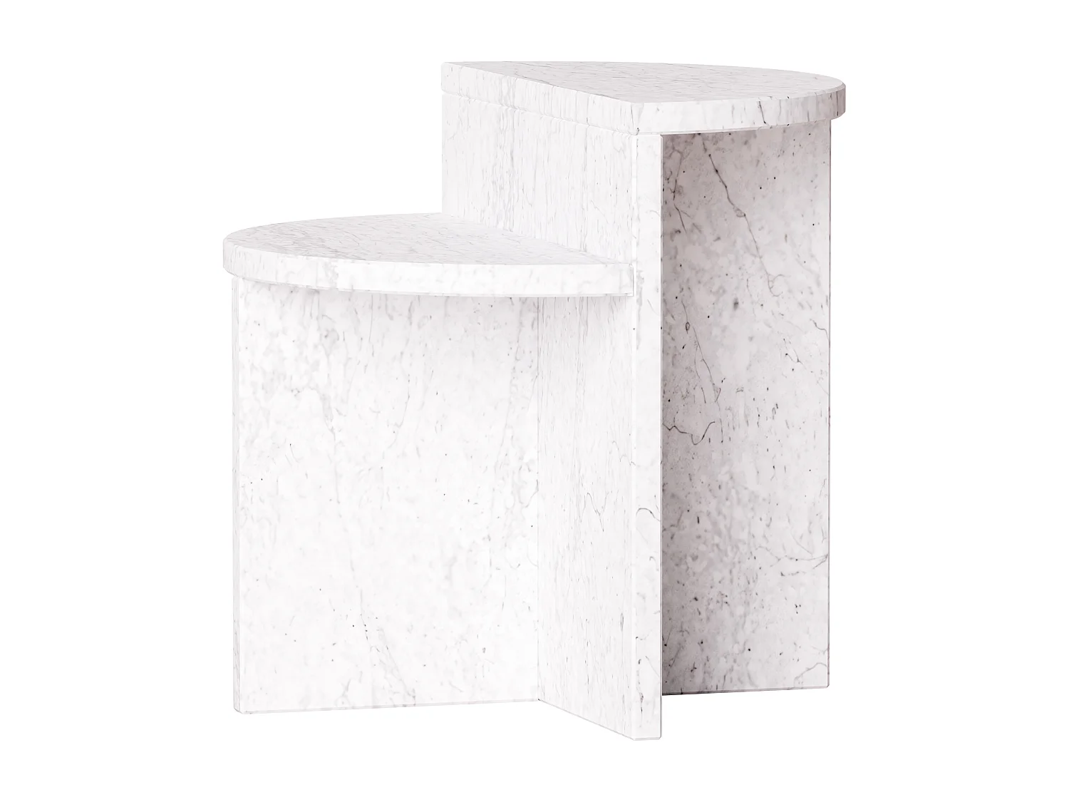 Table d’appoint en marbre – blanc – Swan