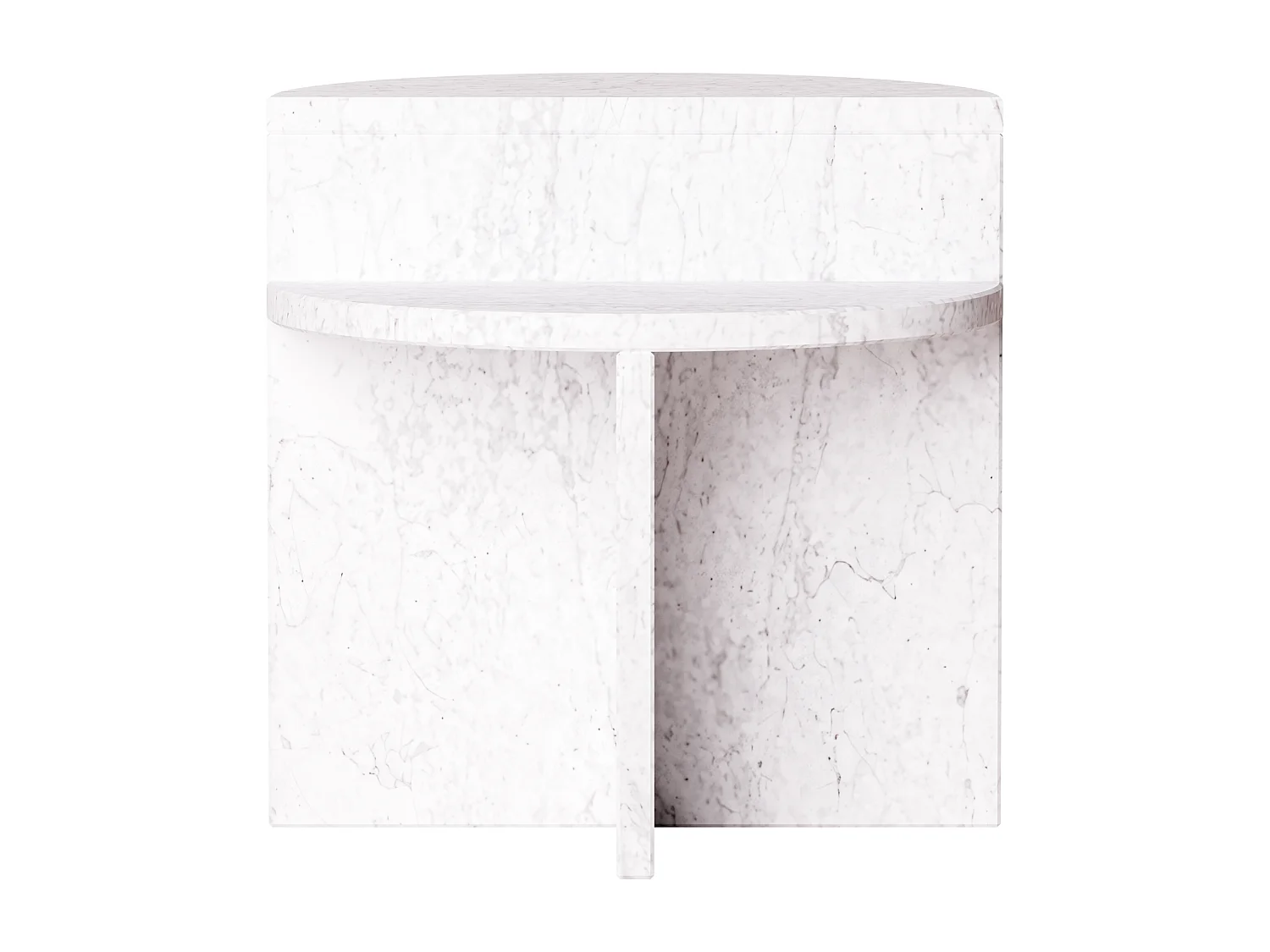 Table d’appoint en marbre – blanc – Swan