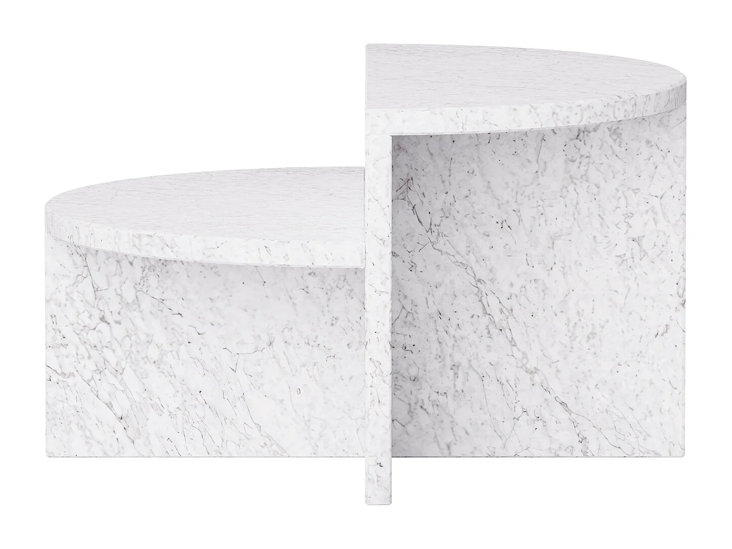 Stolik pomocniczy z marmuru – biały – Swan Low