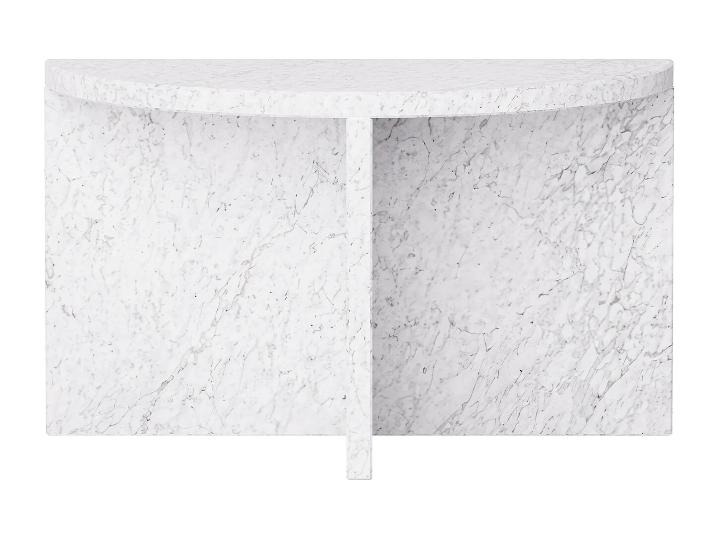 Stolik pomocniczy z marmuru – biały – Swan Low